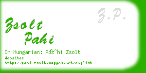 zsolt pahi business card